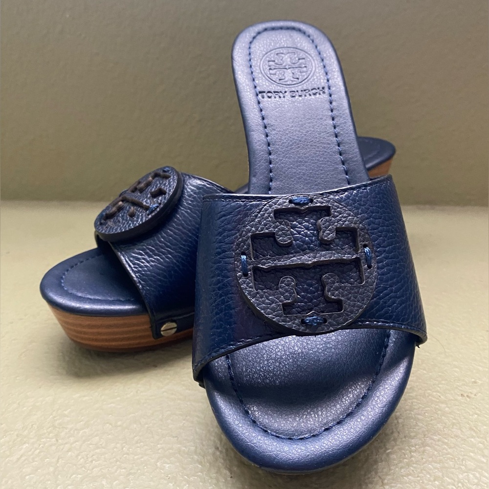 Tory Burch Patti 3” Wedge Slide Sandal Size 5.5
